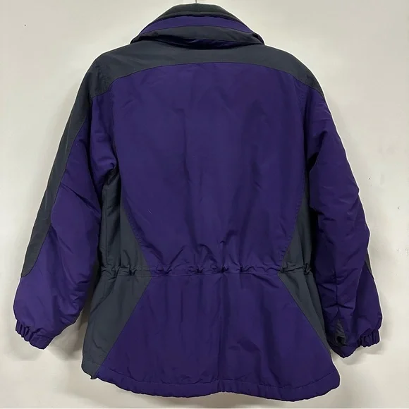 VTG LL Bean Winter Coat Purple Black Small